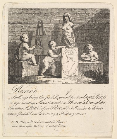 Gutter som titter på naturen, 1731-51. av William Hogarth