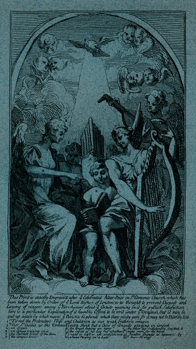 Burlesk på Kents altertavle ved St Clement Danes, c1725 av William Hogarth