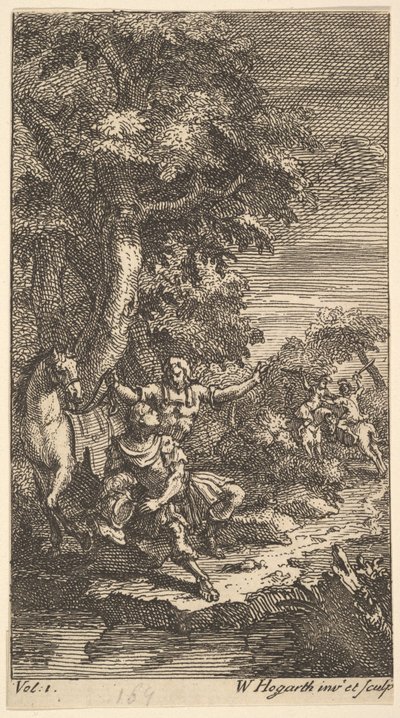 Cassandra, Frontispice, Vol. 1, 1725. av William Hogarth