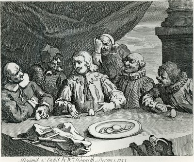 Columbus Breaking the Egg, 1753 av William Hogarth