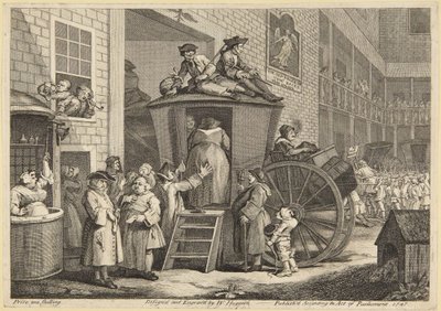 Gårdsplass ved en landlig kro av William Hogarth