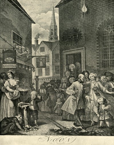 Covent Garden midt på dagen, 1738, 1925. av William Hogarth