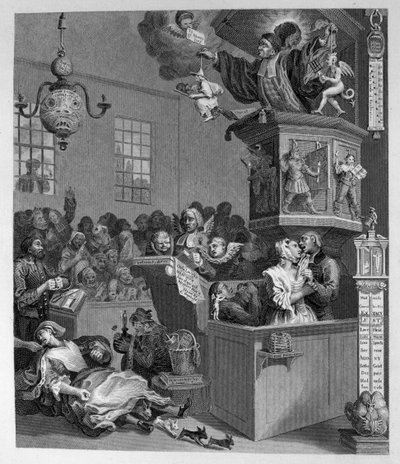 godtroenhet, overtro og fanatisme av William Hogarth
