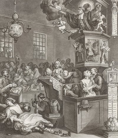 godtroenhet, overtro og fanatisme. 1762 1762 av William Hogarth