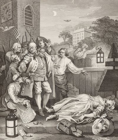 Grusomhet i perfeksjon. Fra: Grusomhetens fire stadier / Grusomhetens fire stadier. 1751 av William Hogarth