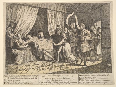 Cunicularii, eller vismennene fra Godlimon i konsultasjon, desember 1726. av William Hogarth