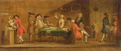 Figurer i et taverna eller kaffehus, 1720-tallet av William Hogarth