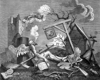 Finis; eller, Tail Piece - The Bathos av William Hogarth av William Hogarth