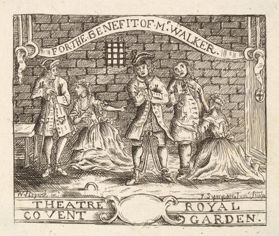 Til fordel for Mr Walker, Theatre Royal, Covent Garden, pub. 1822 av William Hogarth