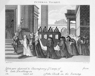 Begravelsesbillett av William Hogarth av William Hogarth