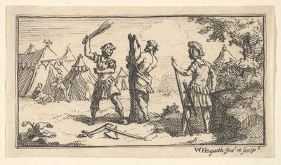 Fustigatio John Beaver, romerske militære straffer, 1725, etter 1725. av William Hogarth