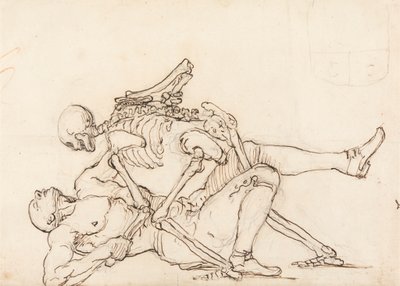George Taylor's Epitaph: Death Giving George Taylor a Cross Buttock av William Hogarth
