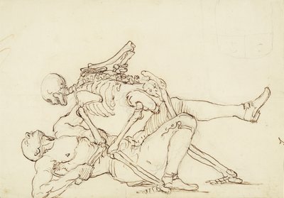 George Taylors epitafium, ca. 1750 (penn og blekk over grafitt på papir) av William Hogarth