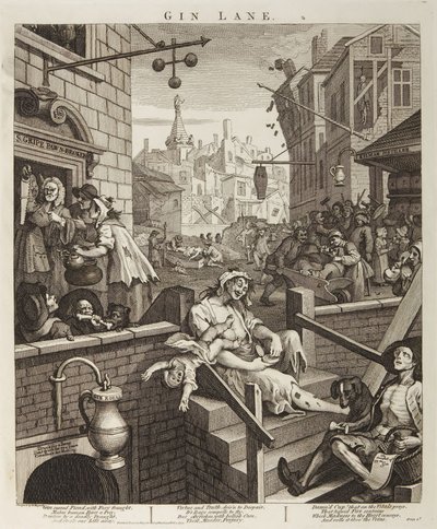 Gin Lane av William Hogarth