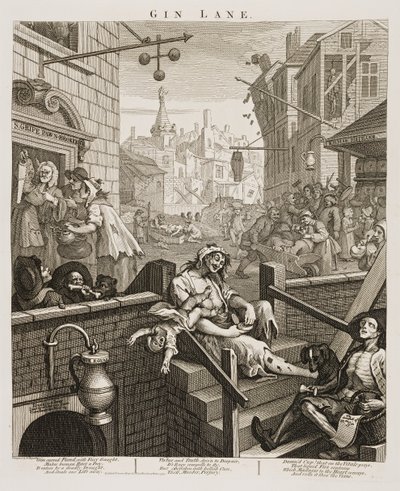 Gin Lane av William Hogarth