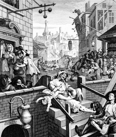 Gin Lane av William Hogarth