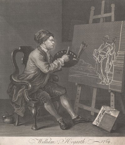 Hogarth maler den komiske musen av William Hogarth