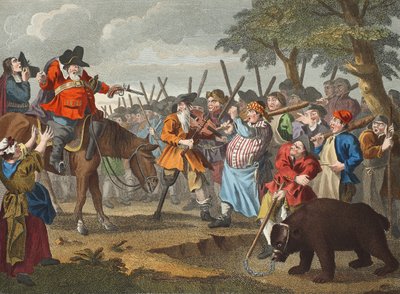 Hudibras' første eventyr, fra 'Hudibras' av Samuel Butler av William Hogarth