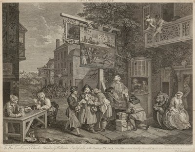 Humors of An Election (sett med fire) (gravering) av William Hogarth