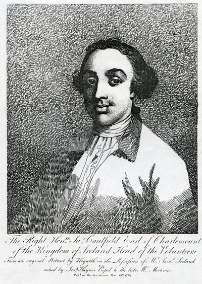 James Caulfield, 1. jarl av Charlemont, gravert av Joseph Haynes, 1782 av William Hogarth