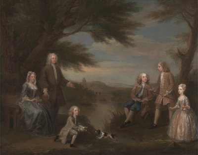 John og Elizabeth Jeffreys og deres barn, 1730. av William Hogarth