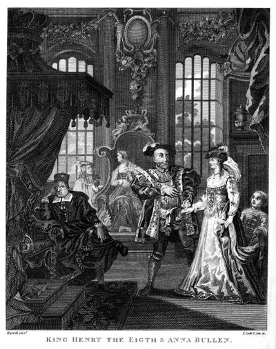 Kong Henry VIII og Anne Boleyn av William Hogarth av William Hogarth