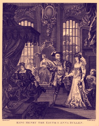 Kong Henry VIII og Anne Boleyn av William Hogarth av William Hogarth