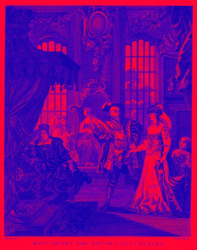 Kong Henry VIII og Anne Boleyn av William Hogarth av William Hogarth