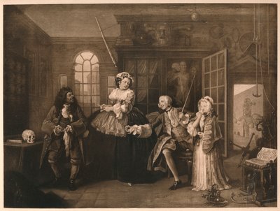 Ekteskap A-la-Mode: 3. Inspeksjonen, c1743 av William Hogarth