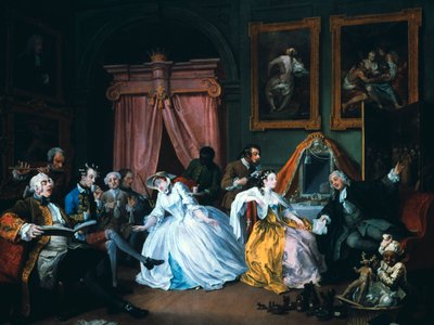 Ekteskap A-la-Mode: 4. The Toilette, 1743 av William Hogarth