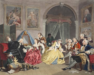Marriage a la Mode, Plate IV, The Toilette, illustrasjon fra 