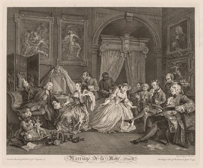 Fasjonabelt ekteskap: Toalettscenen av William Hogarth