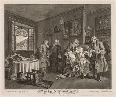 Marriage à la Mode: The Death of the Countess av William Hogarth