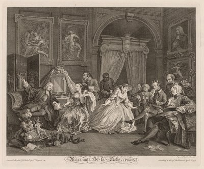 Fasjonabelt ekteskap: Toalettscenen av William Hogarth