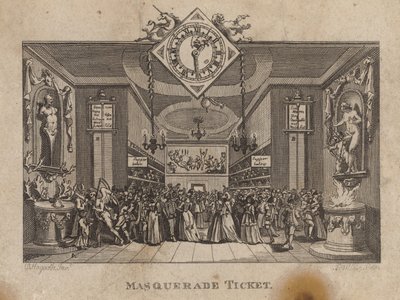 Maskeradebillett av William Hogarth