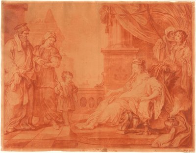 Moses brakt til faraos datter av William Hogarth