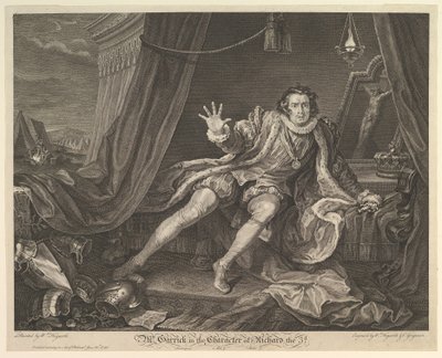 Mr. Garrick i Karakteren til Richard III, 20. juni 1746. av William Hogarth