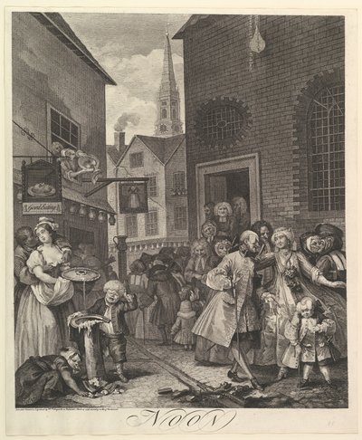 Middag: Døgnets fire tider av William Hogarth
