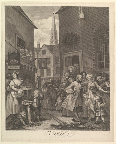 Middag De fire ganger på dagen, 25. mars 1738. av William Hogarth