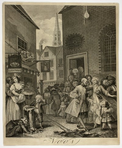 Middag, tallerken to fra The Four Times of Day av William Hogarth