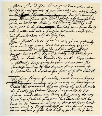 Notater av William Hogarth, c1751. av William Hogarth