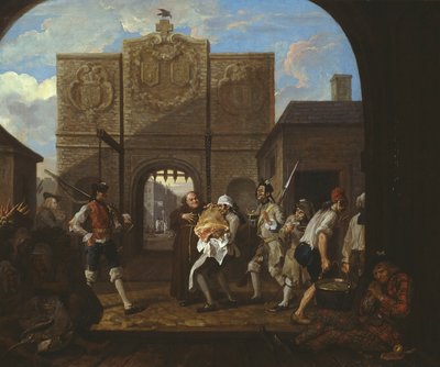 Å, det gamle Englands roastbiff («Porten i Calais») av William Hogarth