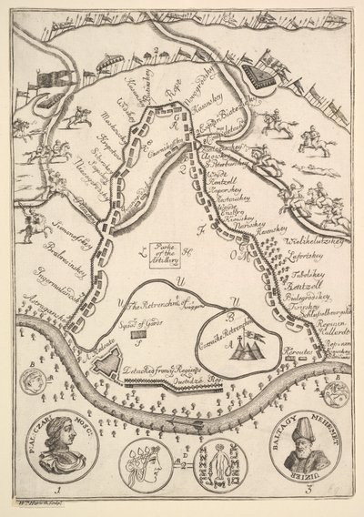 Parke of the Artillary Aubry de La Mottrayes reiser gjennom Europa, Asia og int..., 1723-24. av William Hogarth