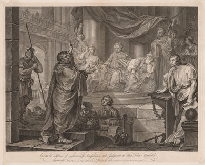 Paul før Félix (Stor tallerken) av William Hogarth