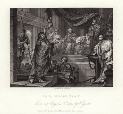 Paul før Felix av William Hogarth