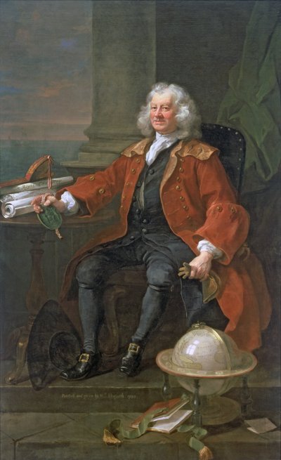 Portrett av kaptein Coram (ca. 1668-1751) 1740 av William Hogarth