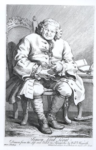 Portrett av Simon Fraser, Lord Lovat (ca. 1667-1747) 25. august 1746 av William Hogarth