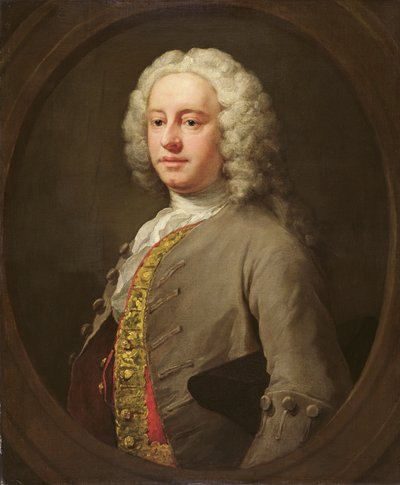Portrett av en ukjent mann, cc.1740 av William Hogarth