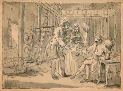 Avvist skisse for industri og lediggang, 1747 av William Hogarth