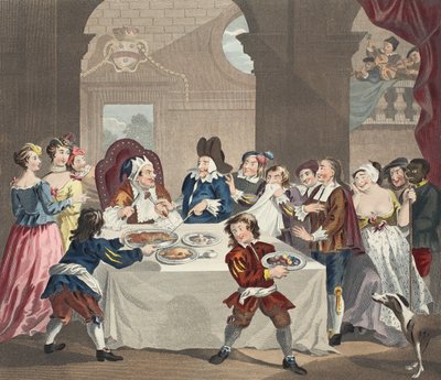 Sancho at the Feast Starved by his Physician, illustrasjon fra 
